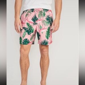 Tropical Flamingo Print Shorts